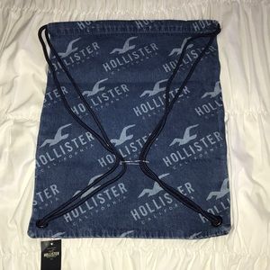 NWT hollister drawstring bag.
